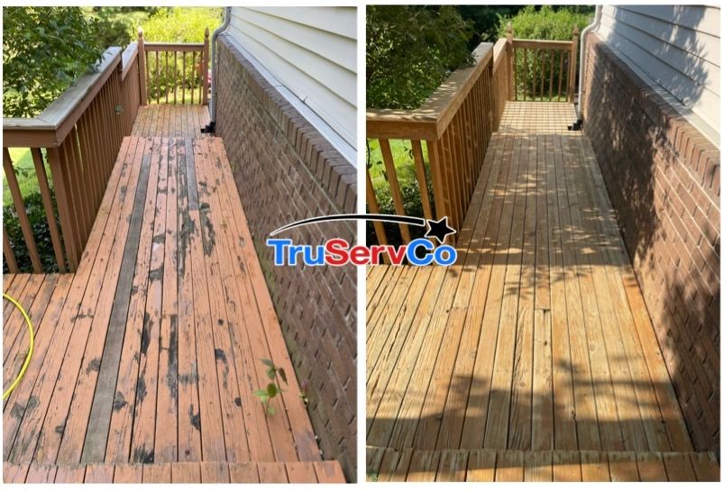 Deck restoration before and after
